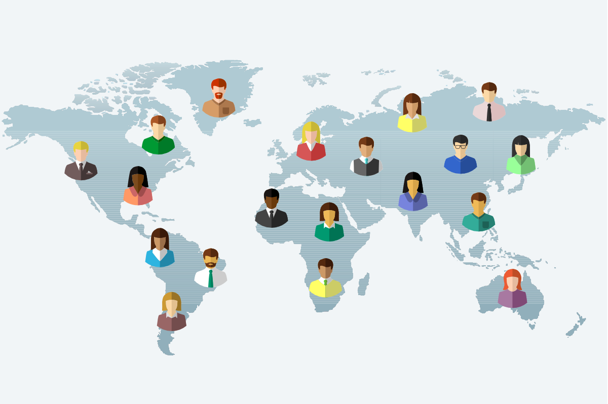 an image of people connected all over the world